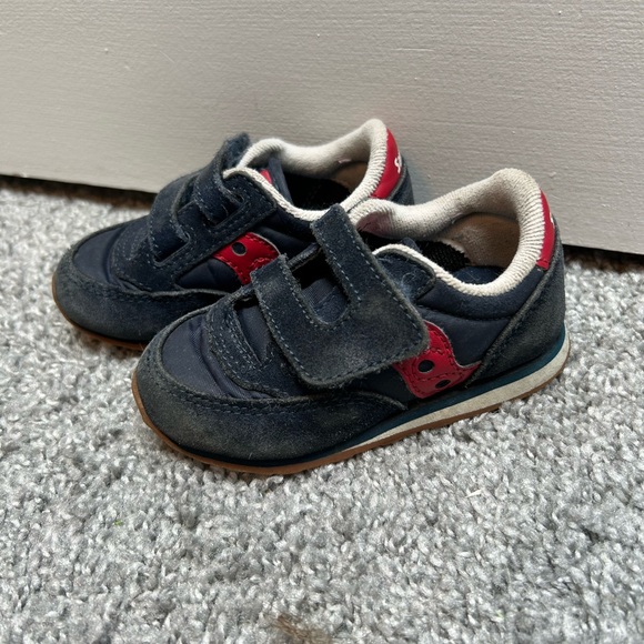 Saucony Other - Baby Saucony Navy and Red Velcro Sneakers
